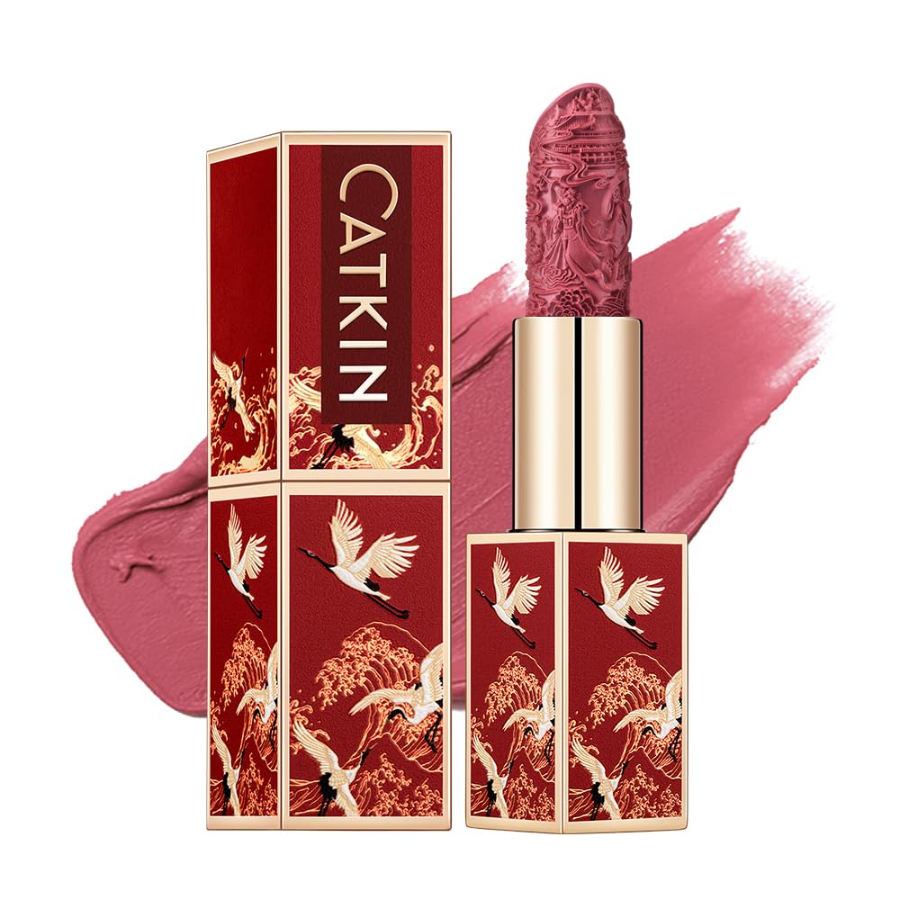 CATKIN Red Lipstick, Semi-Matte, Long Lasting, High Impact, Moisturizing Formula, enriched with Avocado Oil and Vitamin E, 3.2g — image 1