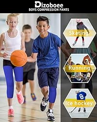 Dizoboee Youth Boys Compression Pants One Leg 3/4