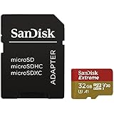 SanDisk Extreme 32GB microSDHC UHS-3 Card - SDSQXAF-032G-GN6MA [Newest Version]