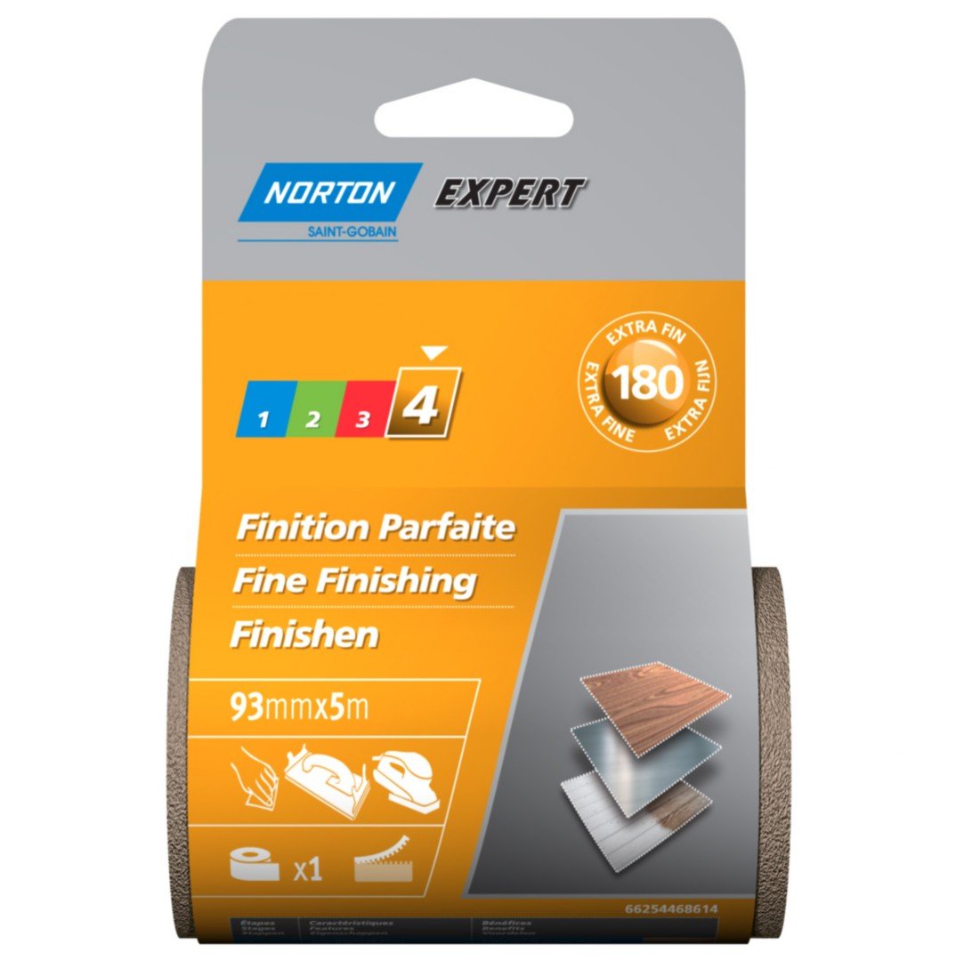 Norton Expert Norgrip Sanding Tape, 93 x 5 m, Grit 180