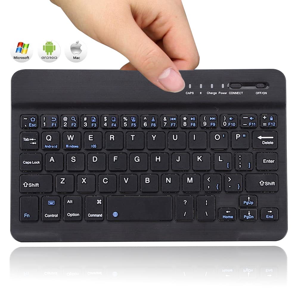 FINDING CASE For 2.4G Ultra-Slim Bluetooth Keyboard For iPhone, iPad, Smartphone, Tablet, Windows, Apple TV, Ultra-Thin, Ultra-Light, Short-Cut Keys, QWERTY UK Layout