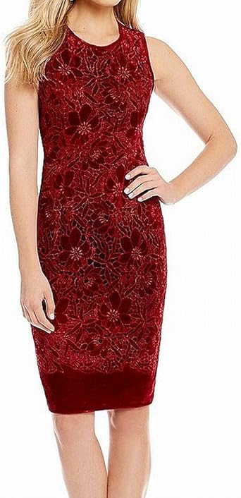 badgley mischka red dress