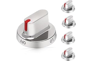 MONKEMON Upgraded 5pcs DG64-00472A / DG64-00347A Stove knobs Compatible with Samsung Gas Range Knobs DG64-00473A,DG64-00347B Stove knob, Replaces FX710bgs, NX58F5500SS, FX510BGS, FX510BGS, NX58F5300SS