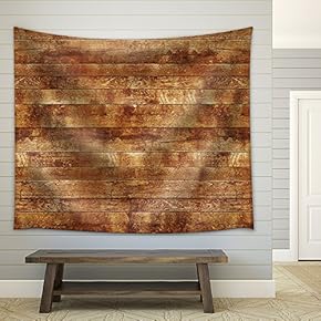 Seamless Wood Texture, Dark Brown - Fabric Wall Tapestry Home Decor - 51x60 inches