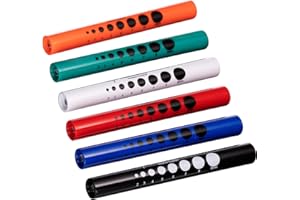 Novamedic 6 Pack Multi-Color Disposable LED Pen Light with Pupil Gauge, Medical Diagnostic Penlight for Doctors Nurses EMTs and Nursing Students