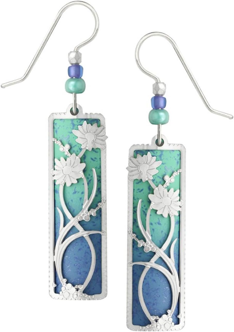 Adajio by Sienna Sky Periwinkle Aqua Column Filigree Earrings 7544