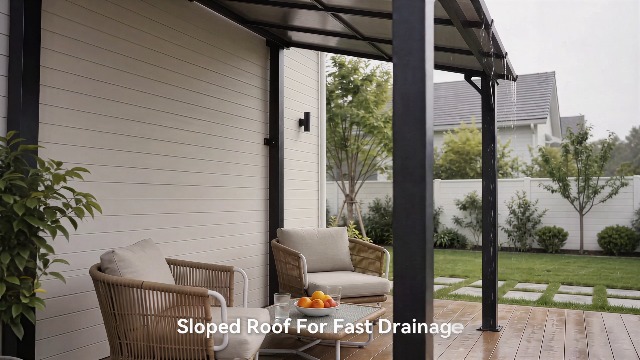 Aoxun 14x10 Hardtop Gazebo Review: Aluminum Frame with Polycarbonate Roof image 14