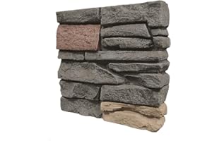 GenStone Faux Stacked Stone Sample 12" x 12" in Stratford Color for Do It Yourself Friendly Home Improvement Projects