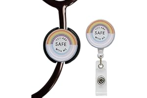 ROFLYER Stethoscope ID Tag Stethoscope Label Charm, Name tag, Medic, Nurse, Doctor, Vet, EMT Come with 1 Retaractable Badge Reel (Safe)