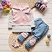 Vovotrade Toddler Kids Clothes Set Baby Boy Girls Outfits Hooded Stripe T-Shirt Tops+Pants (12M, Pink)