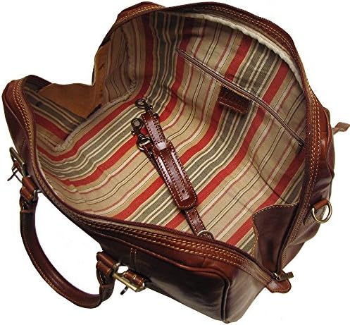 Floto Luggage Trastevere Duffle Travel Bag, Vecchio Brown, Medium 4 Floto Luggage Trastevere Duffle Travel Bag, Vecchio Brown, Medium