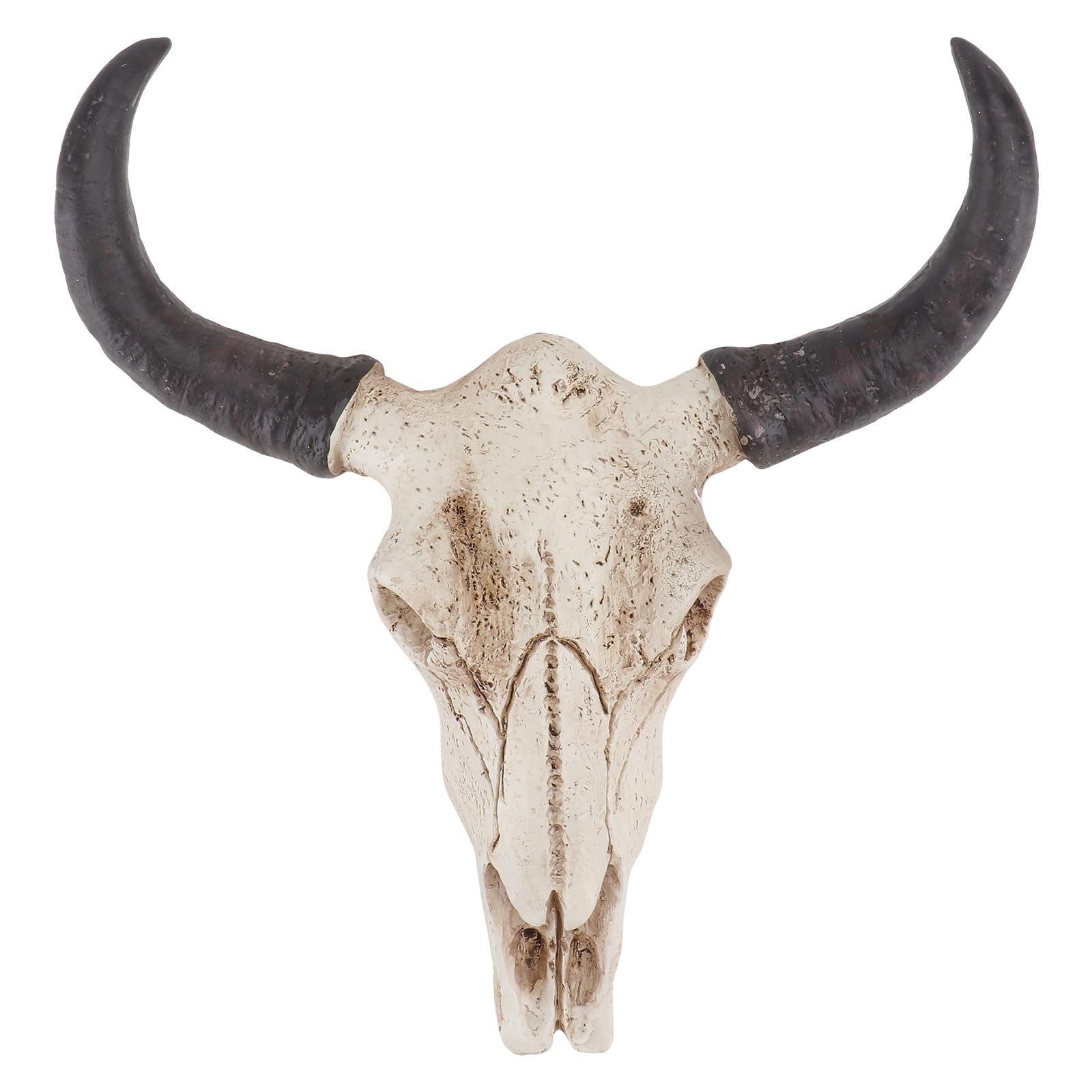 Veemoon Cow Skull Wall Hanging, Halloween Cow Skull Decor Simulation 3D Animal Long Bull Decor Resin Sculpture Artwork Wall Hanging Ornament for Halloween Decorating Home