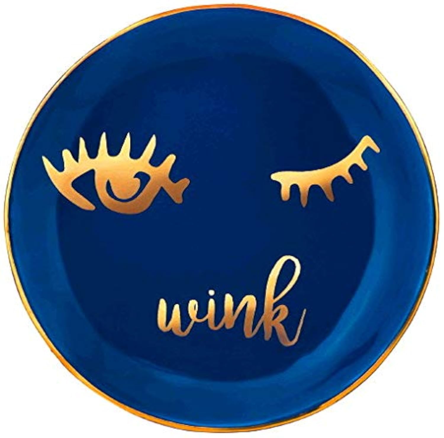 Stephanie Imports Ceramic Trinket Plate and Decorative Jewelry Dish Wink
