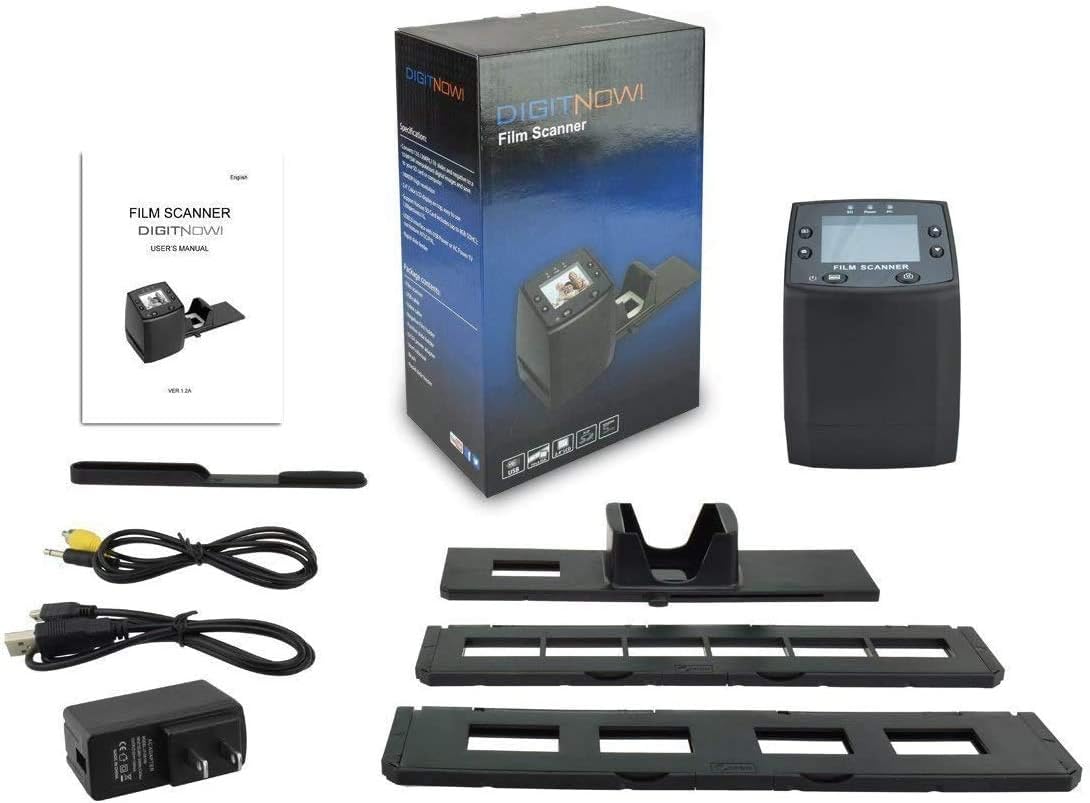 DIGITNOW! 135 Film Negative Scanner High Resolution Slide Viewer,Convert 35mm Film &Slide to Digital JPEG Save into SD Card, with Slide Mounts Feeder No Computer/Software Required: Electronics
