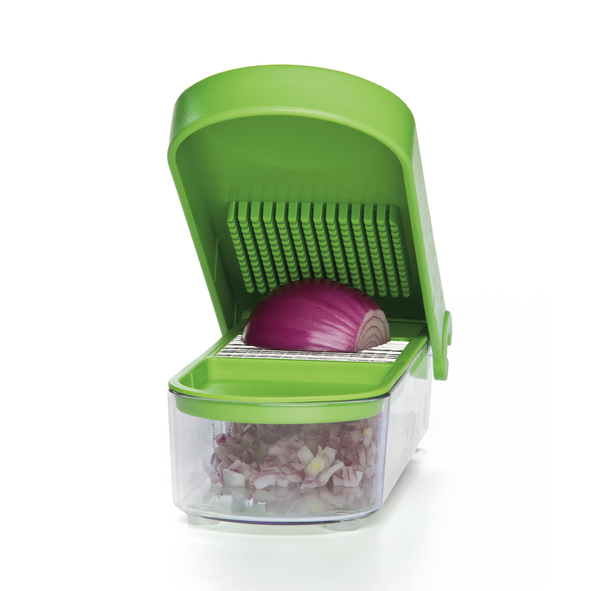 PrepWorks Onion Chopper – Green/White, Standard, for Quick and Easy Dicing and Chopping