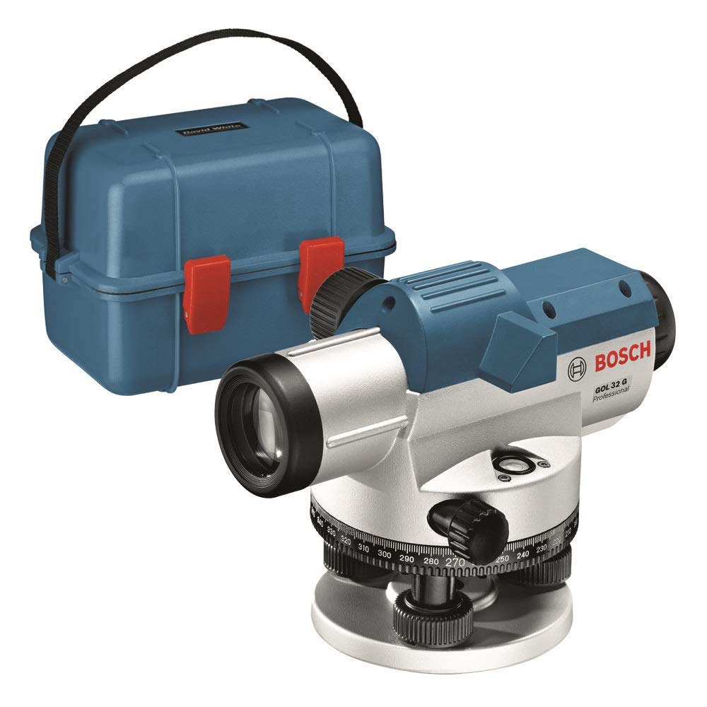 Bosch Professional Optical Level GOL 32 G (32x Magnification, Unit of Measure: 400 Gon, Range: up to 120m, in Carrying case)
