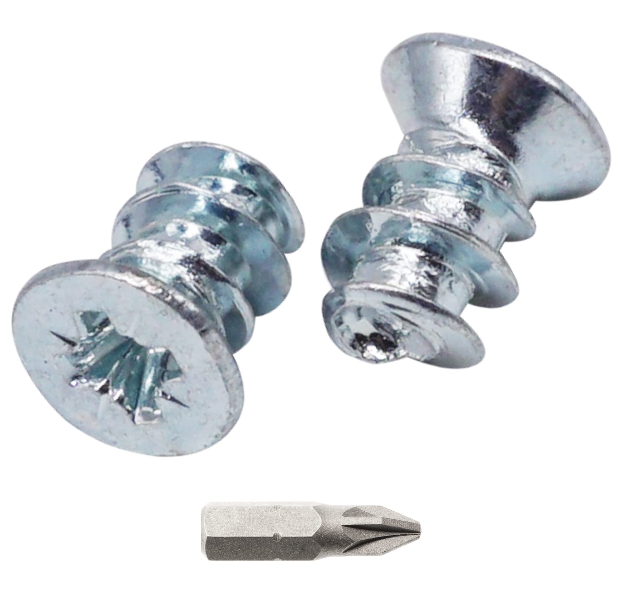 SKIR'CO (100 pcs) Zinc Plated Euro Screws 6.3 x 9.5 mm, Drawer Runner Screws, Flat Countersunk Head, Hinge Screws — image 1