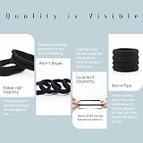 Dreamlover Hair Bands Black 50 Pieces Durable Elastic Seamless Ties view 8