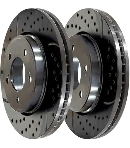 thumbnail image 2 of AutoShack Drilled & Slotted Brake Rotors – Front Kit For Toyota Camry, Lexus ES350, RAV4, Corolla (2006-2018) 2 of 10