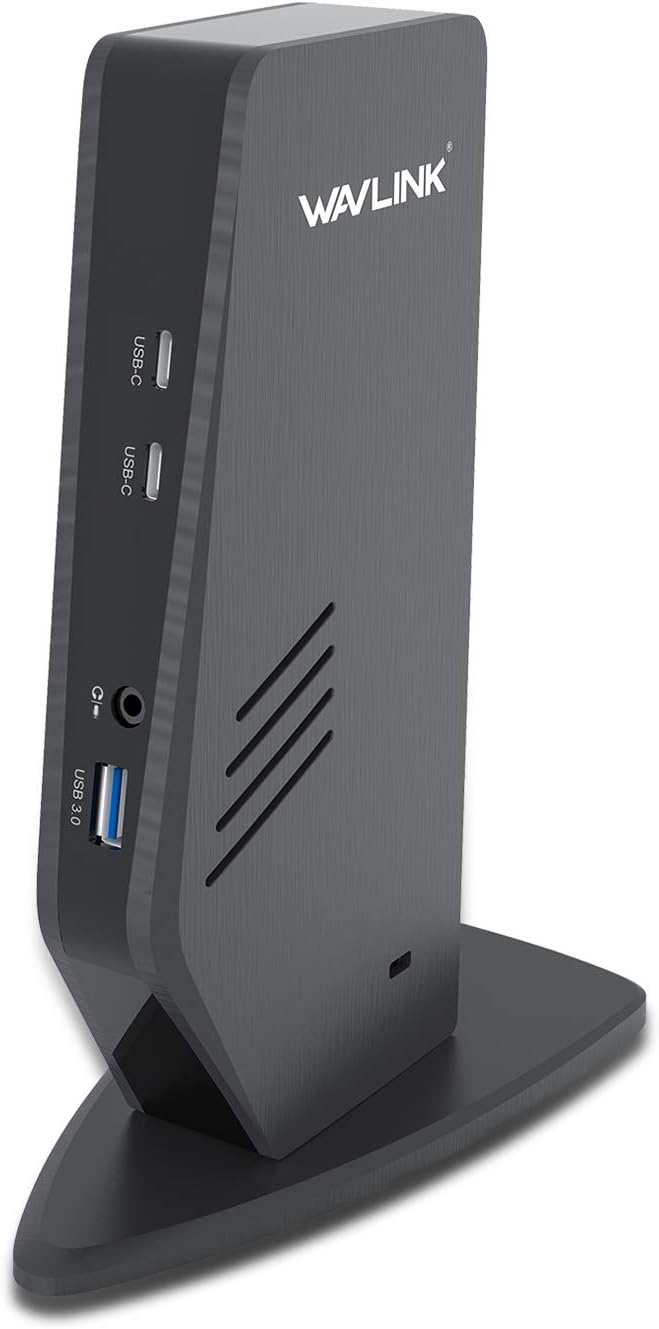 WAVLINK USB 3.0/USB C Dual 4K Display Laptop Docking Station with DisplayPort and HDMI for Windows and macOS (Dual 4K DisplayPort & HDMI - Image 3