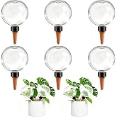 6 Pack Self Watering Globes for Indoor Plant Plastic Water Bulbs 17.5 oz Automatic Watering Planter Insert Top Fill with Slow Release Control Plants Watering Devices System, Water Spikes Stakes