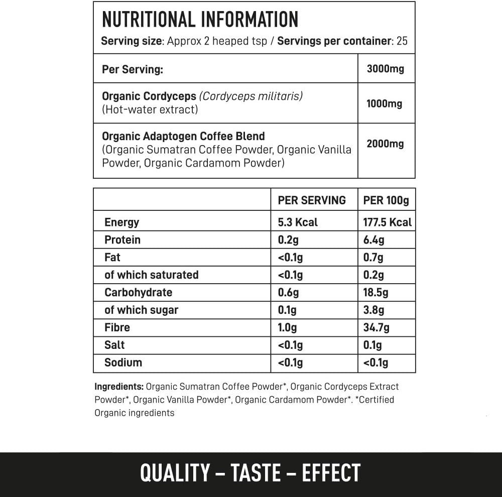 Mushrooms 4 Life Organic Cordyceps Power Coffee, 0.075 kg, Brown - Image 4