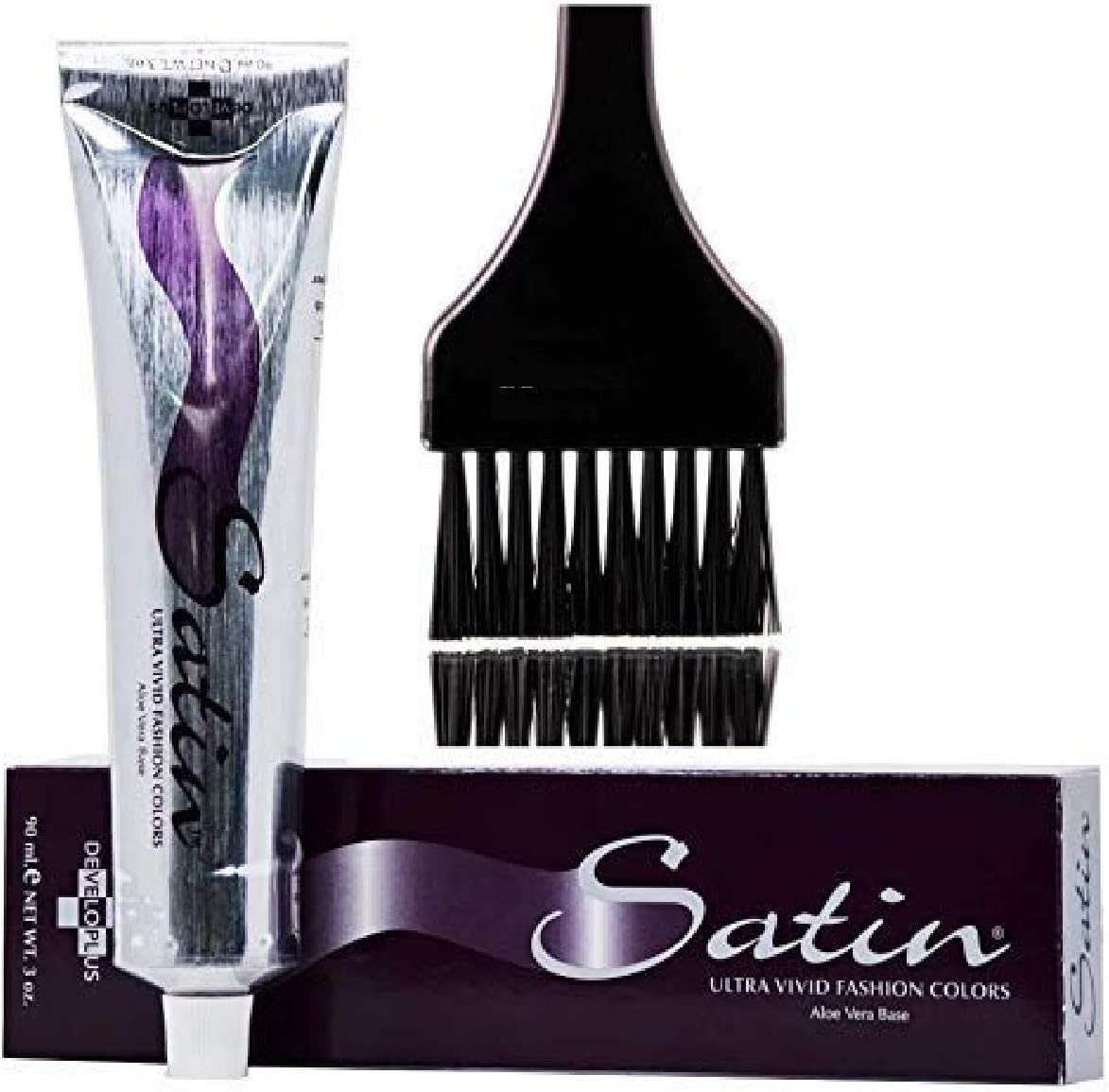 Hair Color, Developlus Ultra Vivid Fashion Colors (with Sleek Applicator Brush) ALOE VERA BASE Low Ammonia Cream Haircolor Dye (6R Dark Auburn Blonde)