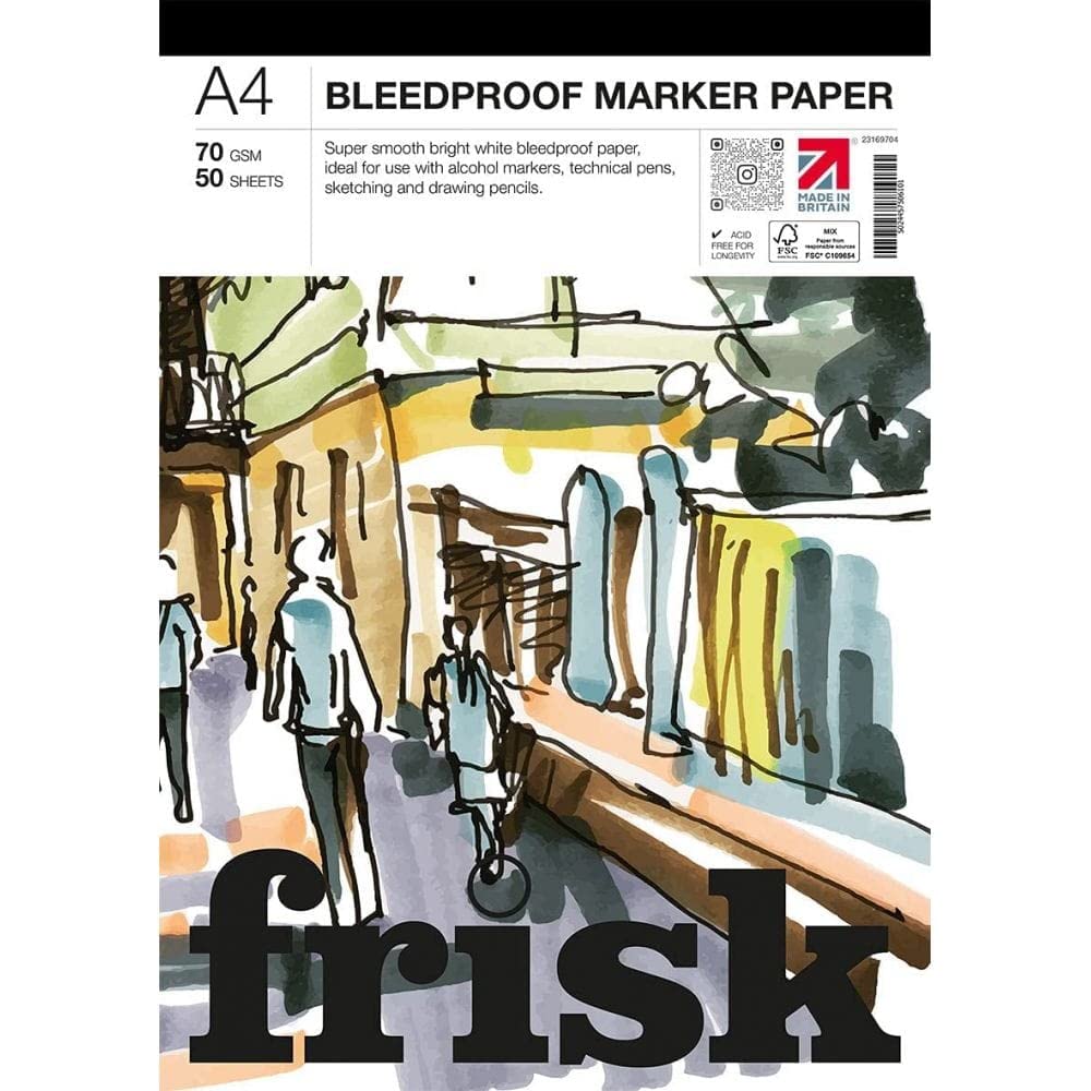 Frisk Bleedproof Marker Paper Pad A4 70gsm