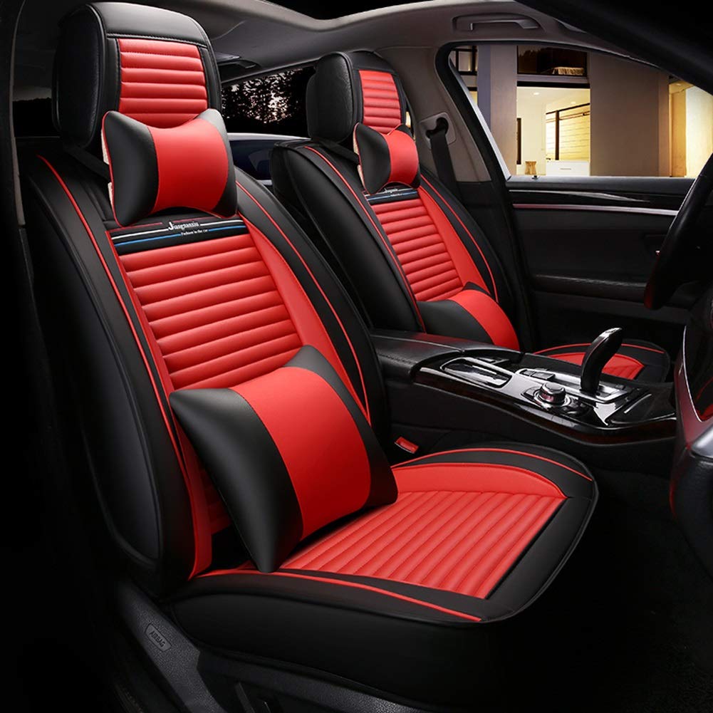 出産祝い マッサージクッション 色 5席用自動車用ユニバーサルフィットシートカバーシートクッションカバー カーシートクッション4シーズンユニバーサル カーマッサージクッション 19 5000 デラックスエディション Red デラックスエディション Red B07j628p4j