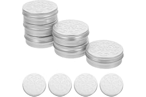 SEWACC Dog Training & Behavior Aluminum Tins Empty Storage Containers with Hollow Lids 10pcs 60ml Screw Cover Round Jars Sample for Air Freshener Candles Travel Storage B Truffle Oil