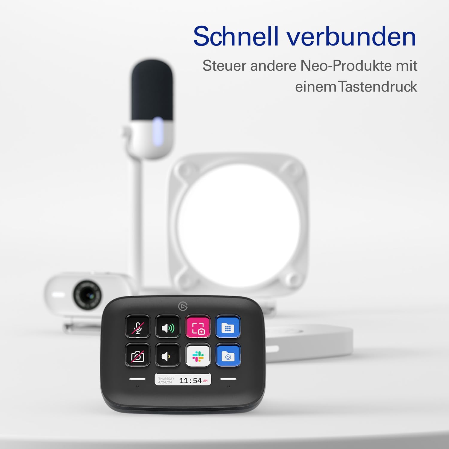 Elgato Stream Deck Neo Black – 8 anpassbare Tasten, 2 Touch Points, rasante Tasks & Workflows – Steuern Sie Word, Excel, PowerPoint, Teams, Zoom, Spotify etc - Kompatibel mit Mac und PC 7