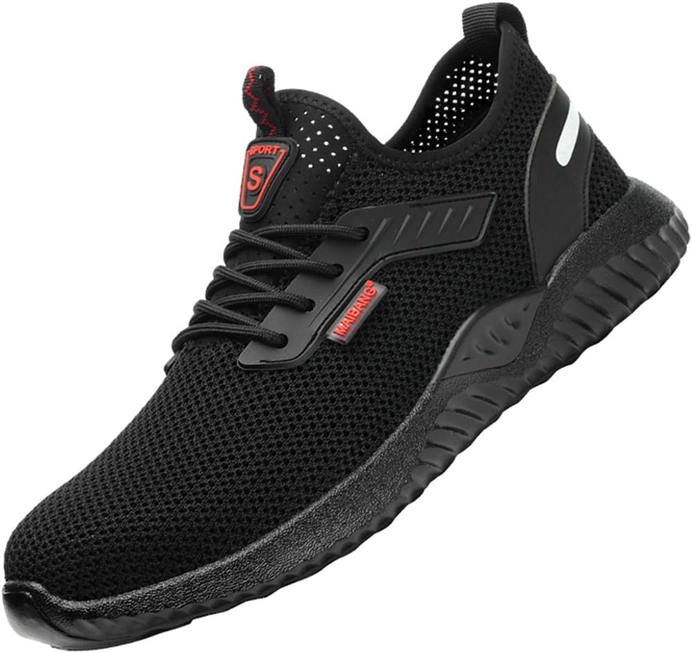 Safety Shoes for Men Womens Steel Toe Cap Trainers Lightweight Work Boots Mesh Breathable Sneakers Size 3.5-13.5 UK