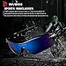 RIVBOS 805 Polarized Sports Sunglasses Glasses with 5 Set Interchangeable Lenses for Cycling