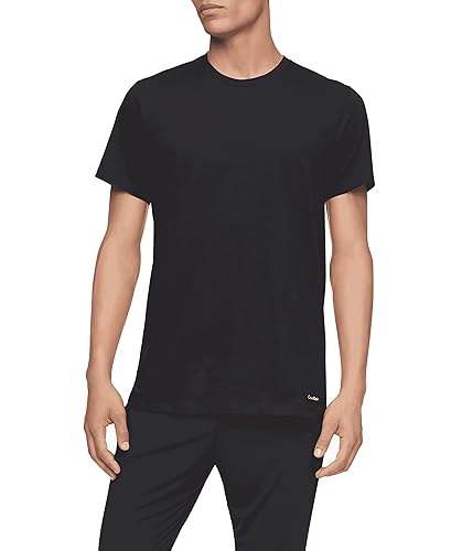 Calvin Klein mens 100% Cotton T-Shirt Packs Black- TANK M in