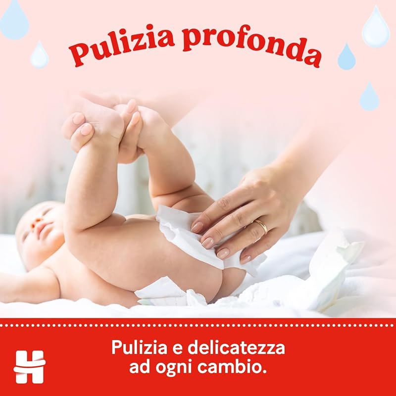 Pure Baby, Salviette neonato, 99% acqua pura, dermatologicamente testate e delicate,1008 Pz (18 x 56)