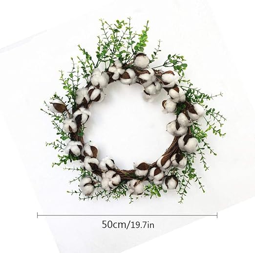 Amazon Com Christmas Decoration Artificial Dried Cotton Wreath