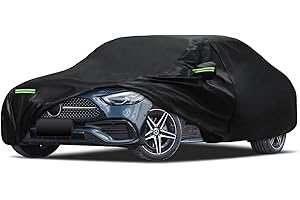 Car Cover Custom Fit for 2008-2025 Mercedes Benz C-Class C300 C350 C400 C450, Migaven Waterproof Full Exterior Cover Sun Rain Protection with Door Zipper and Cotton Lining