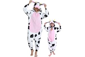 DKRUW Kids Onesie Pajamas Animal One Piece Costume Halloween Cosplay for Boys Girls Family