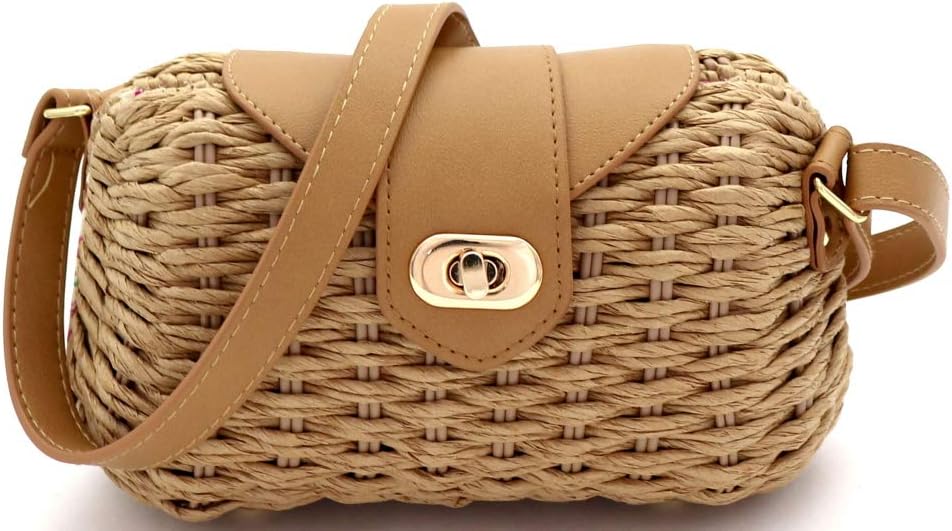 Small Medium Straw Boho Bali Beach Rattan Clutch Satchel Crossbody Bag Purse