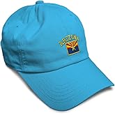Custom Soft Baseball Hat Embroidered Dad Arizona Flags Az Ariz. Arizonan Grand Canyon Copper Cotton