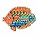 Fancy Fish Beaded Counted Cross Stitch Ornament Kit Mill Hill 2016 Spring Bouquet MH181613