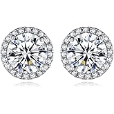 925 Sterling Silver Hypoallergenic Earrings for Women - Sparkly Cubic Zirconia Jewelry Gifts for Sensitive Ears, Christmas Birthday Party, perfect Valentine's Day gift