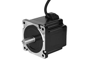 BESJMYT Nema 34 Stepper Motor Bipolar 1.8 Deg Standard Step Angle 4.7Nm(665.57oz.in) High Torque 77.5MM 6A 86 Motors 2 Phase 4 Lead for 3D Printer CNC Industrial Machine Automation, 3.39x3.39x3.06inch