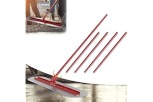 NOLIVEN 48''x12'' Concrete Bull Float Kit, Concrete Float with 4 Extendable Poles, Round End Stainless Steel Concrete Finishing Trowel for Plaster, Concrete Resurfacing, Custom Tiling Jobs