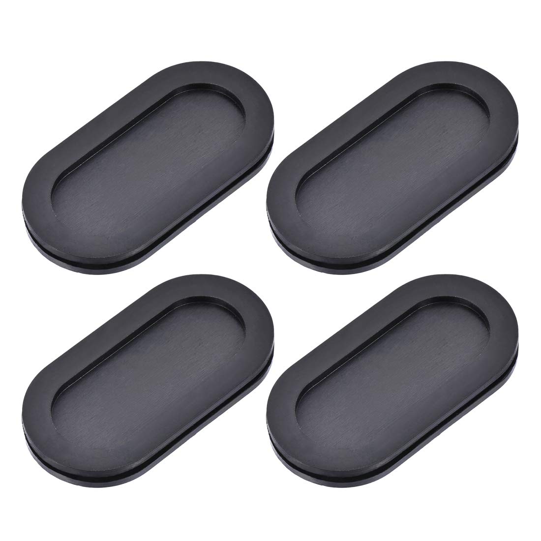 Sourcingmap Wire Protector Oil Resistant Armature Oval Rubber Grommets 25x55mm Mounting Dia 4Pcs