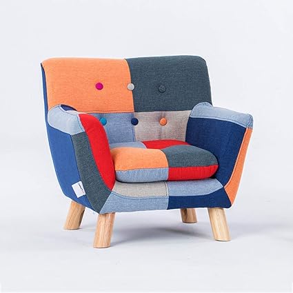 SEEKSUNG Kinder Sofa Tuch Stitching Baby-Mini Sessel, Einzelsitz-Hocker, Kinderlesung Sitz, geeignet für Jungen und Mädchen 0