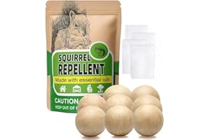 AUDQQM Squirrel Repellent, Chipmunks Repellent for Outdoor & Indoor Use, Keep Squirrels Out of Gardens, Bird Feeders & Attics, Safe for People, Pets & Plants – 8 Packs
