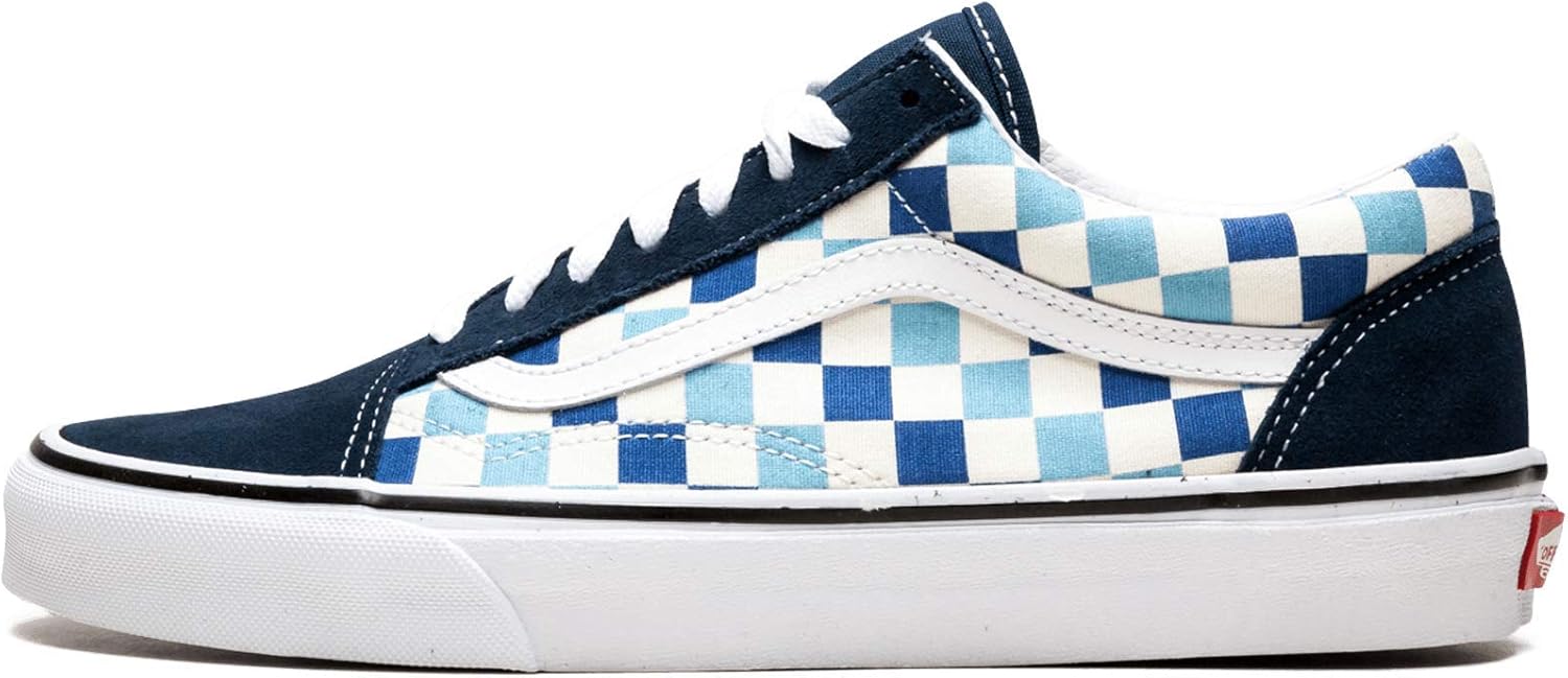 blue topaz and white checkered vans