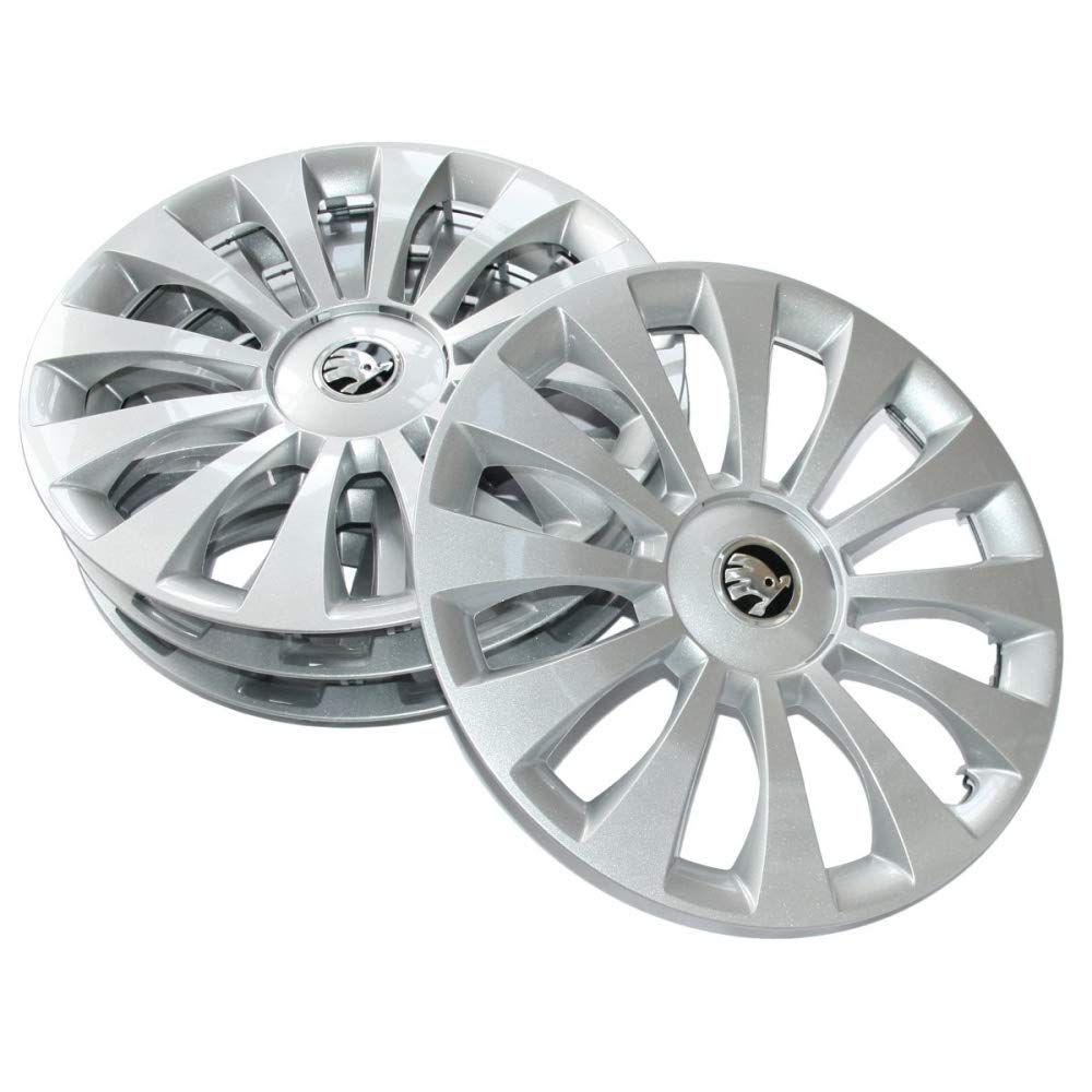 Skoda 5JA071455A Hub Caps Costa 15 Inch Wheel Trims for Steel Wheels 6Jx15