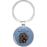 1080 Graphics Labradoodle Doodle Dog Owner Humour Stainless Steel Keychain with Ring